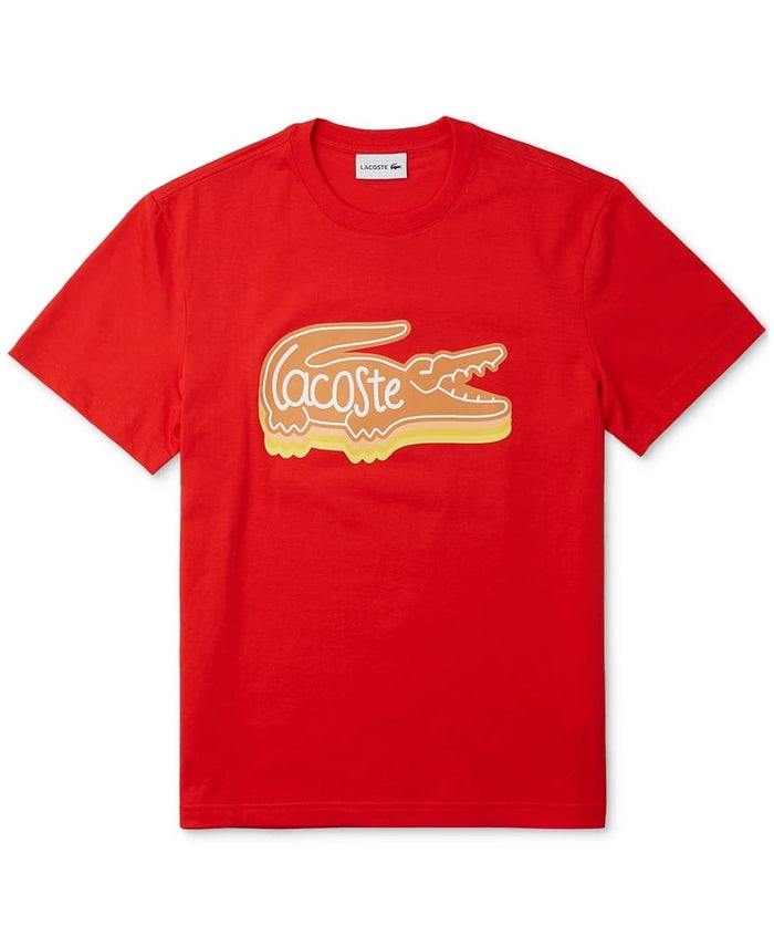 Lacoste Men's Short Sleeve Crewneck Logo Graphic T-Shirt by I-Max Fashions