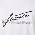 Lacoste Men's Signature And Crocodile Print Crew Neck Cotton T-Shirt by I-Max Fashions