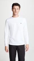 Lacoste Men's Long Sleeve Jersey Pima Regular Fit Crewneck T-Shirt by I-Max Fashions