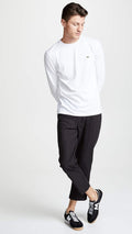 Lacoste Men's Long Sleeve Jersey Pima Regular Fit Crewneck T-Shirt by I-Max Fashions
