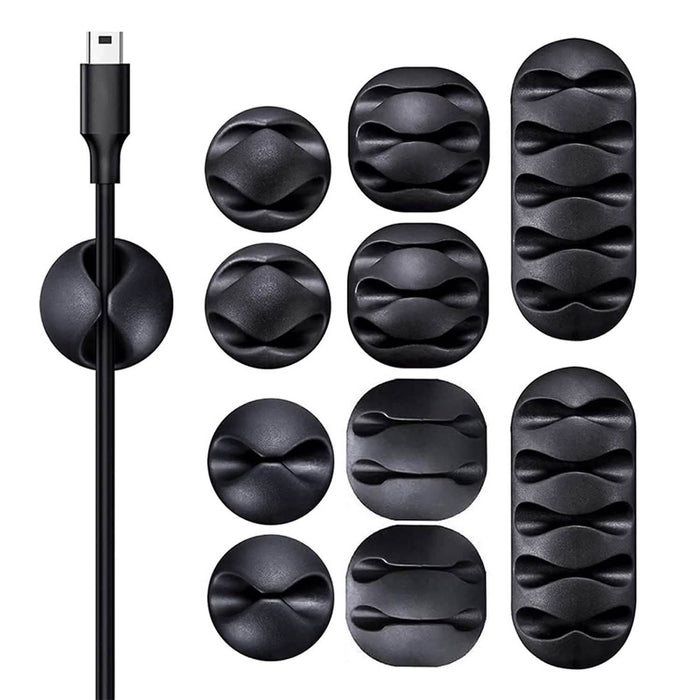 10-Pack: Self Adhesive Cable Clips For Cord Holders Managing Cables Wires by DailySale