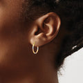 14K Gold Multi Colored Hoop Earrings by Fine Color Jewels