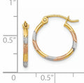 14K Gold Multi Colored Hoop Earrings by Fine Color Jewels