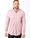 Threads 4 Thought Mens Mika Pique Button-Down Shirt in Heather Lilac, M by Vanessa Jane
