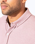 Threads 4 Thought Mens Mika Pique Button-Down Shirt in Heather Lilac, M by Vanessa Jane
