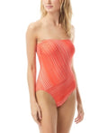 Vince Camuto Womens Red Bandeau One Piece Swimsuit by Vanessa Jane