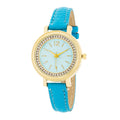 Avera Georgia Crystal Watch With Leather Strap by Avera Group