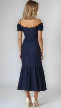 Tahari Asl Off-the-Shoulder Burnout Velvet Gown, Size 14 by Vanessa Jane