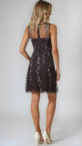 Tahari ASL Womens Hi-Low Illusion Neckline Embroidered Dress, Size 2 by Vanessa Jane