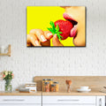 Fruits Strawberry Lips Canvas Wall Art by Tailored Canvases