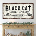 Black Cat Trading Company Sign by Tailored Canvases