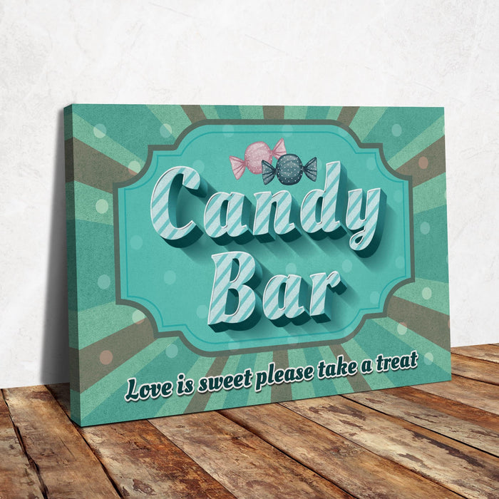 Love Is Sweet Take A Treat Candy Bar Sign III by Tailored Canvases
