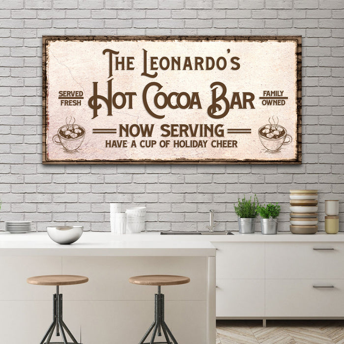 Have A Cup Of Holiday Cheer Hot Cocoa Bar Sign by Tailored Canvases