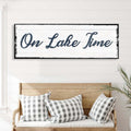 On Lake Time Sign by Tailored Canvases