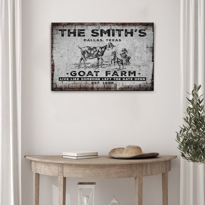Goat Farm Sign II by Tailored Canvases