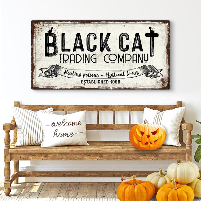 Black Cat Trading Company Sign by Tailored Canvases