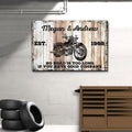 Motorcycle Wood Sign by Tailored Canvases