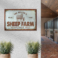 Sheep Farm Sign III by Tailored Canvases