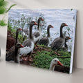 Flock Of Domestic Geese Canvas Wall Art by Tailored Canvases