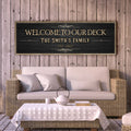Welcome To Our Deck Sign II by Tailored Canvases