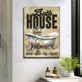 Wash Rinse Dry Repeat Bath House Sign by Tailored Canvases