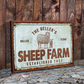 Sheep Farm Sign III by Tailored Canvases