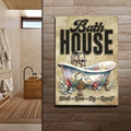 Wash Rinse Dry Repeat Bath House Sign by Tailored Canvases
