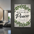 Micah 5:5 NIV - And He Will Be Our Peace Scripture Sign by Tailored Canvases