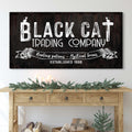 Black Cat Trading Company Sign by Tailored Canvases