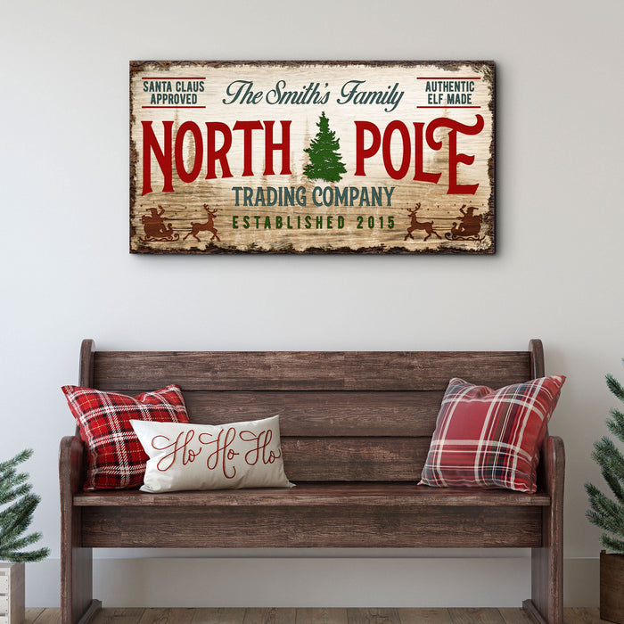 Christmas Trading Co Sign by Tailored Canvases