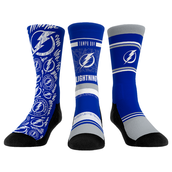 Tampa Bay Lightning - 3-Pack by Rock 'Em Socks