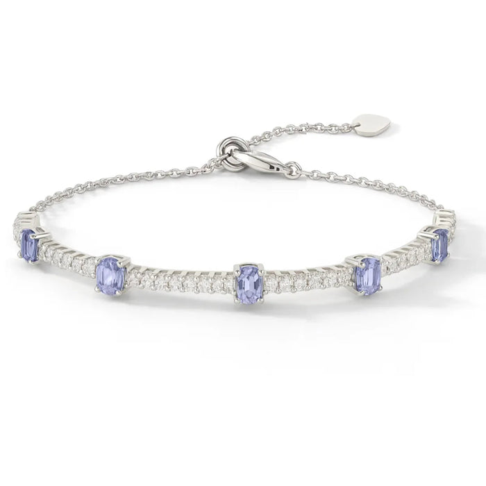 Tanzanite Adjustable Bracelet by Fine Color Jewels