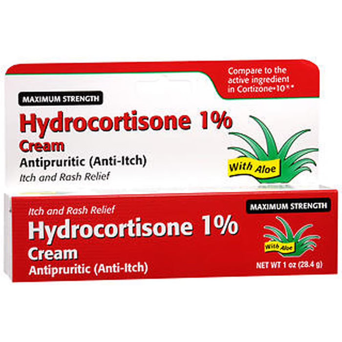 Taro Hydrocortisone 1% Cream Maximum Strength 1 Oz by Pasteur Pharmacy