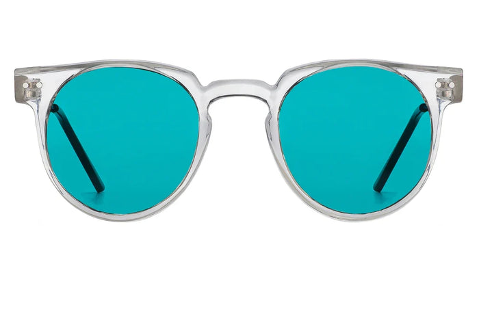 Spitfire Teddy Boy Sunglasses - Clear/Turquoise by Swell-O-Phonic