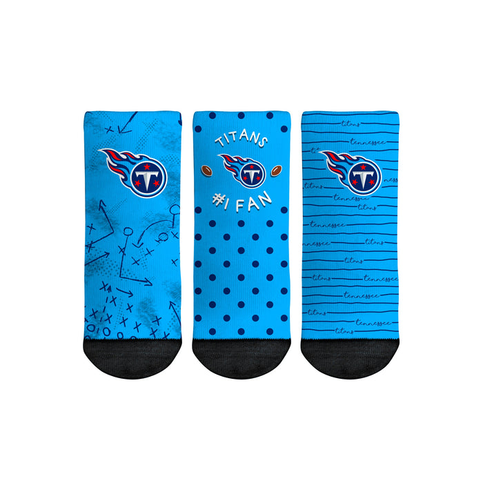 Tennessee Titans - Number 1 Fan 3-Pack (Toddler) by Rock 'Em Socks