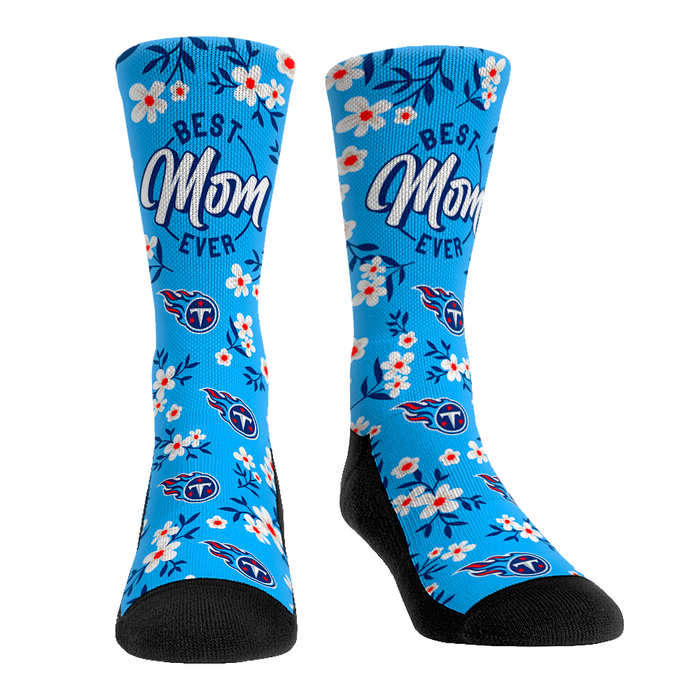 Tennessee Titans - Best Mom Floral by Rock 'Em Socks
