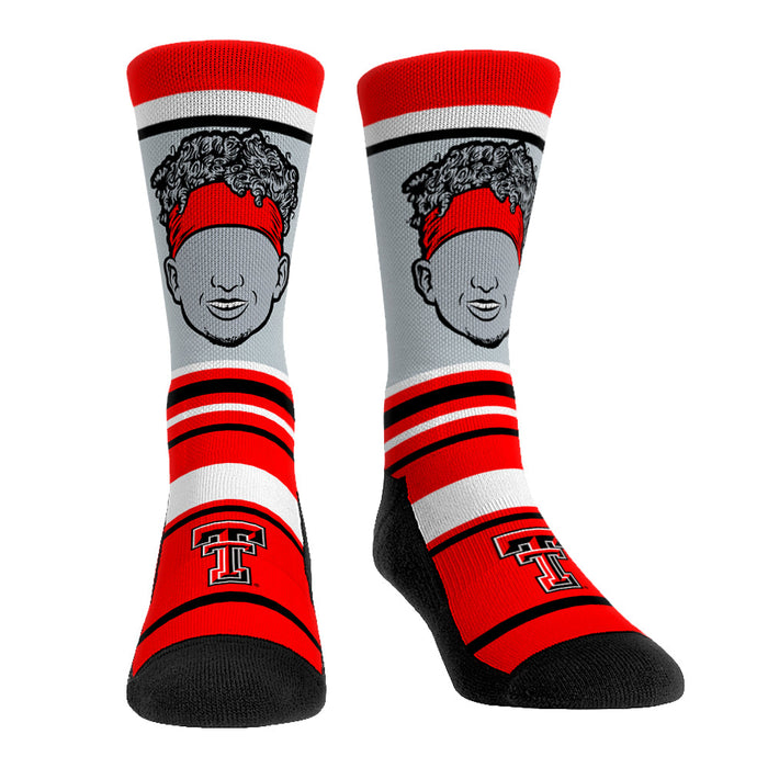 Patrick Mahomes - Texas Tech Red Raiders - Superstar Stripes by Rock 'Em Socks