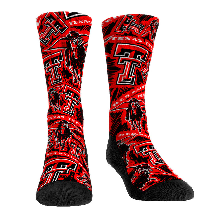 Texas Tech Red Raiders - Logo Sketch by Rock 'Em Socks