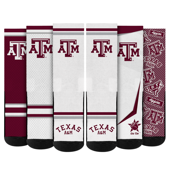 Texas A&M Aggies - Super Fan Bundle 5-Pack by Rock 'Em Socks