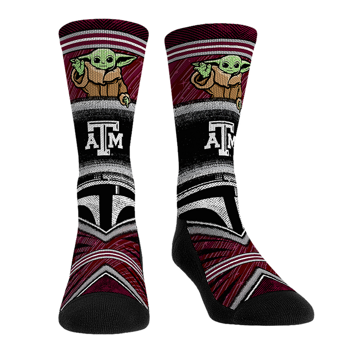 Texas A&M Aggies - Star Wars - Grogu Intergalactic Fan by Rock 'Em Socks