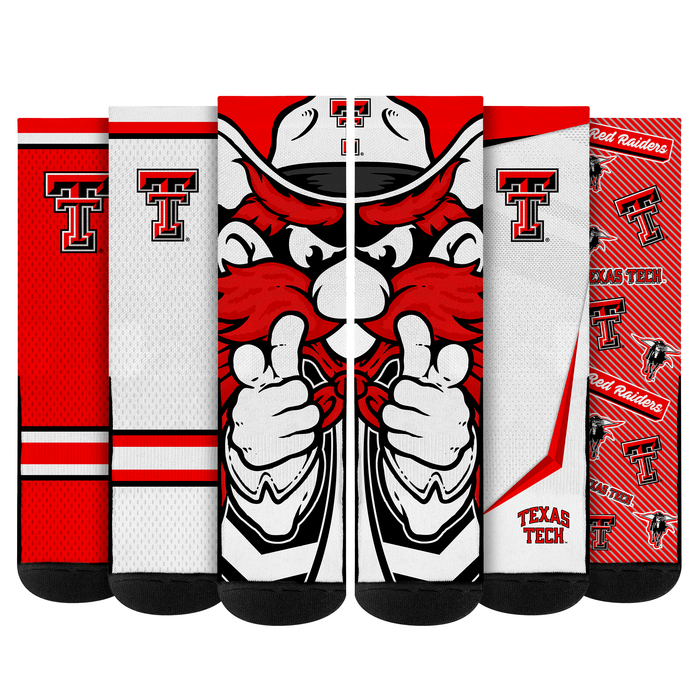 Texas Tech Red Raiders - Super Fan Bundle 5-Pack by Rock 'Em Socks