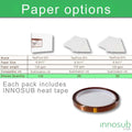 Texprint Sublimation Paper 8.5x11 for Ricoh/Sawgrass Printers | 120 Gsm | (Pack of 110 Sheets) Comes with Innosub Heat Tape by INNOSUB USA
