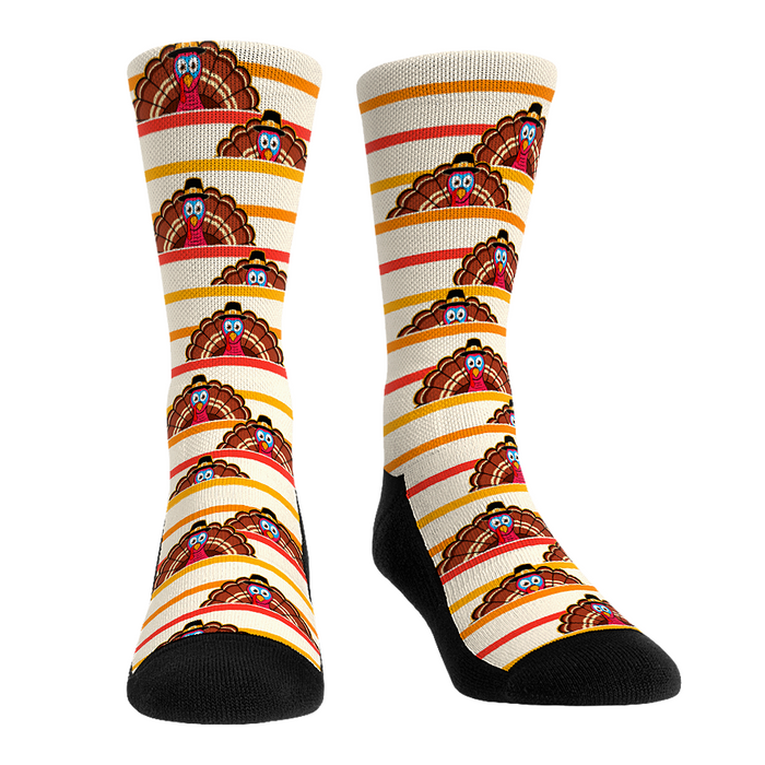 Thanksgiving - Peek-A-Boo Stripes by Rock 'Em Socks