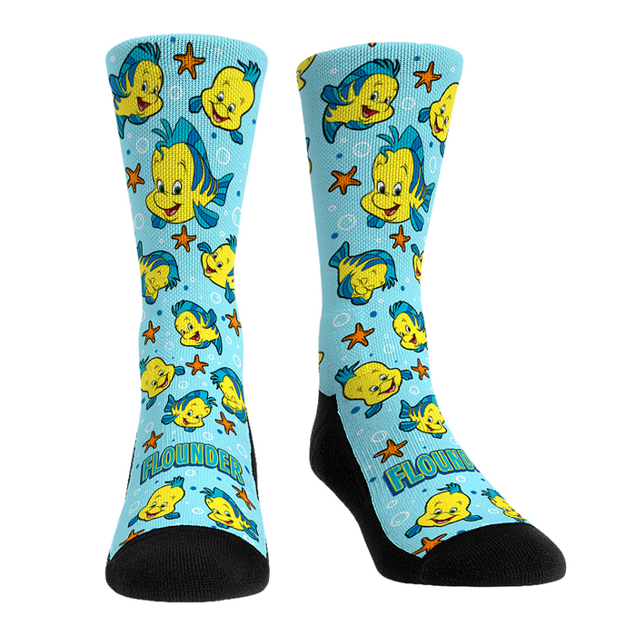 The Little Mermaid - Flounder All-Over by Rock 'Em Socks
