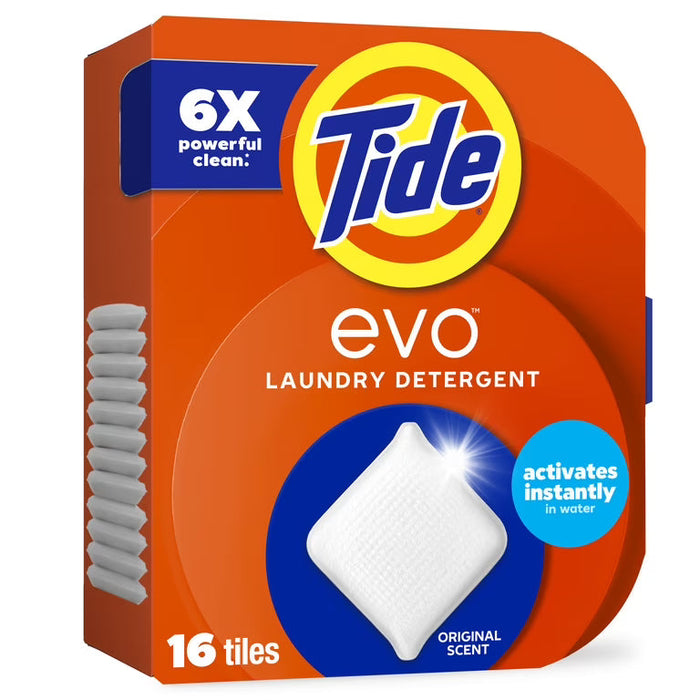 Tide EVO Laundry Detergent Tiles Original Scent 16 Count by Pasteur Pharmacy