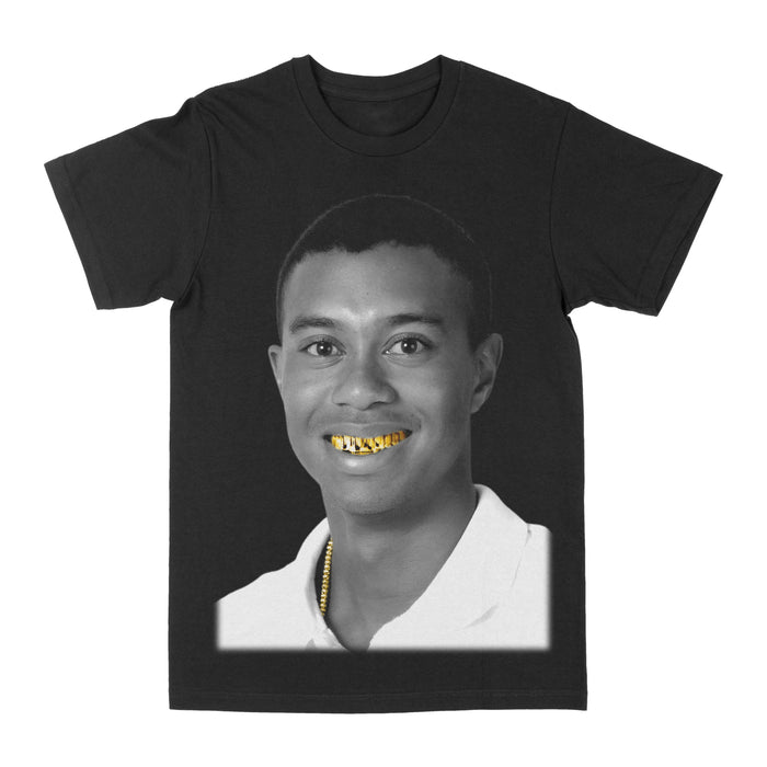 Tiger Woods "Gold Grill" Graphic Tee by Obsessed with graphic tees