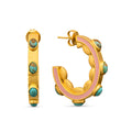 Turquoise Sea Hoop Earrings by Christina Greene