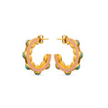 Turquoise Sea Hoop Earrings by Christina Greene