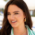 Turquoise Sea Hoop Earrings by Christina Greene