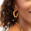 Turquoise Sea Hoop Earrings by Christina Greene